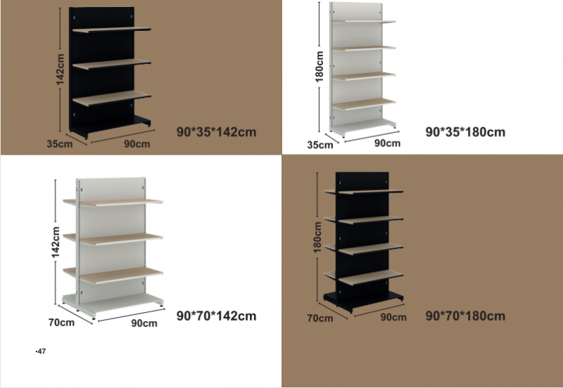 Vahvat puiset hyllyt